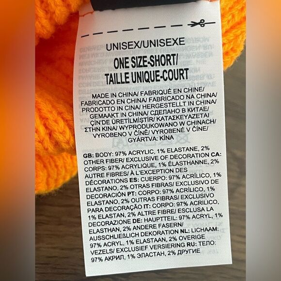 Double D Ranch Orange Floral Patterned Socks - Picture 5 of 6